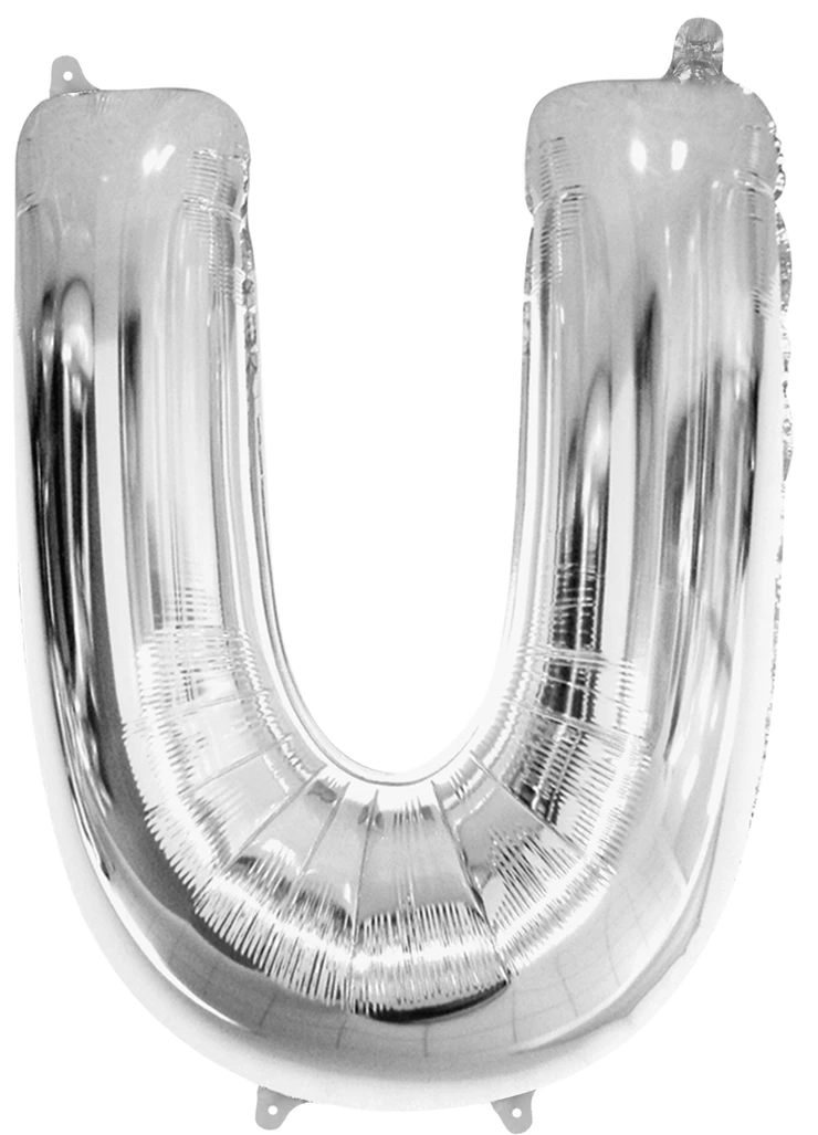 Giant Silver 86cm Helium Balloon Numbers