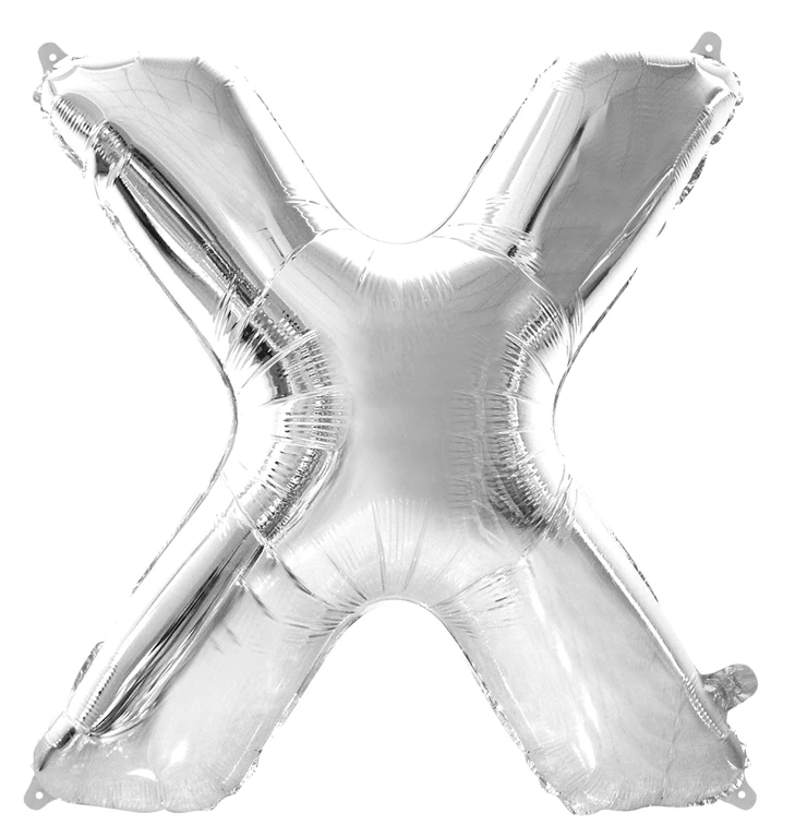 Giant Silver 86cm Helium Balloon Letters