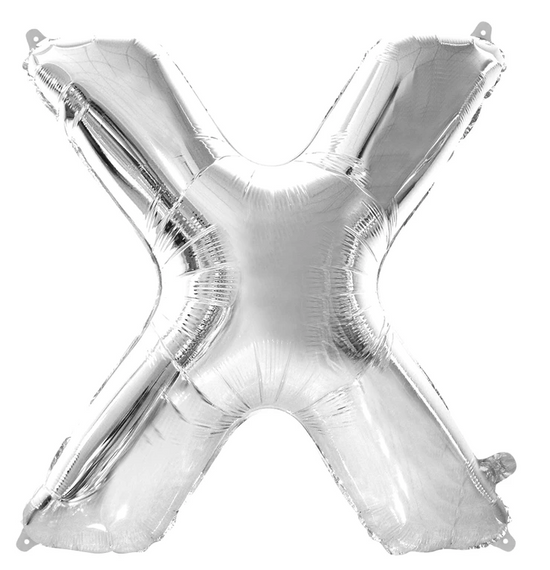 Giant Silver 86cm Helium Balloon Letters